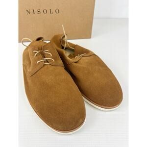 Nisolo Men's Light Weight Flex Derby Sneaker. Size 10.5, Tan, Leather-NWB